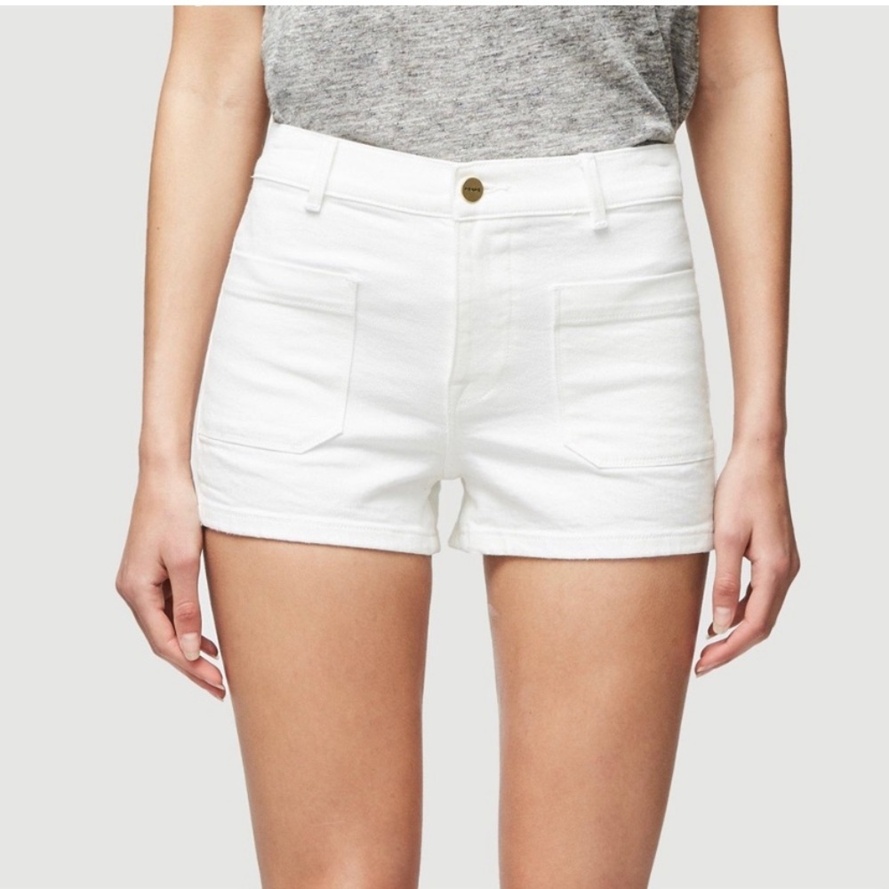 EUC Frame Patch Pockets Blanc Wash Shorts Sz 24